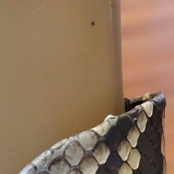 GUCCI “Lillian” Python Camel Brown Ankle Boots with Horsebit Detail;IT39.5/US8 - Picture 5 of 7